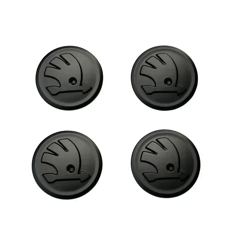 DYZ5 55MM ABS Car Wheel Rims Center Hub Caps Emblem for Skoda Fabia Rapid Octavia Laura Superb 2 3 VRS Yeti Karoq Kodiaq Accesories