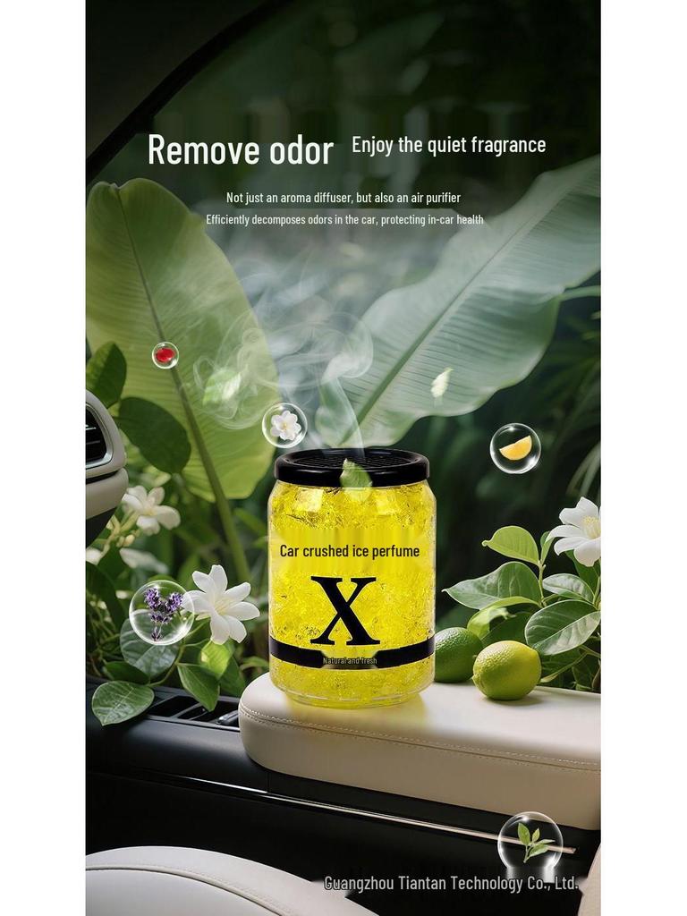 Car Interior Solid Aroma Diffuser: Crushed Ice Scent Air Freshener Deodorizer.