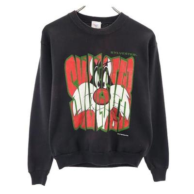 ARTEX 90s Old USA Made Warner Bros. Print Long Sleeve Sweat Trainer Kid's Used