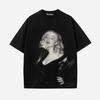 Sabrina Kaperson Printed TShirt  Casual Loose Cotton Top  Street Style HipHop Streetwear