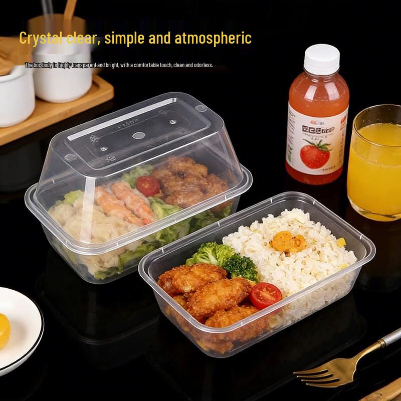 Disposable PP Square Food Containers with Lids