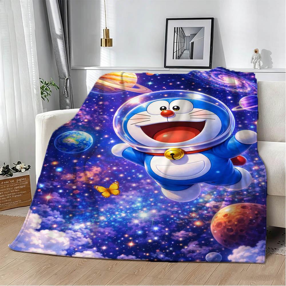 D-Doraemon Movie Anime Film Cartoon 3D Flannel Blanket Soft Throw Blanket Art For Home Decor Bedroom Bed Sofa Picnic Fans Gift