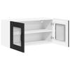Wall Mounted Glass Cabinet LUCCA Black 80 X 31 X 40 Cm Particleboard