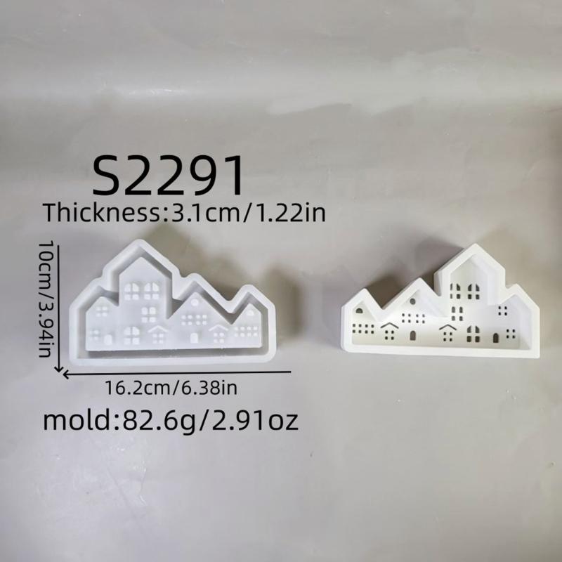Creative Keyring Castes Molds Sturdy Silicone House Shpe Stylish Molds for Customes Name Craft Supplies Daily Use