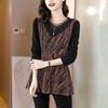 Fleece-Lined Slimming Plus Size Mid-Length Top - Autumn/Winter 2024 Korean Style