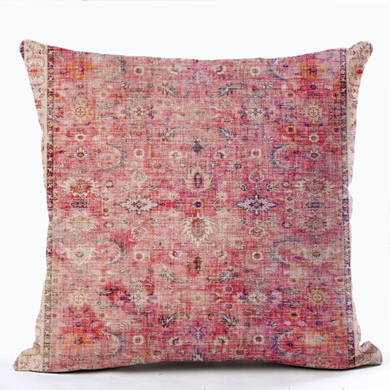 Böhmische Geometrische Muster Kissenbezug mit Kurzem Plüschdruck Wohnzimmer Sofa Dekoration Kissenbezug Kissenbezüge