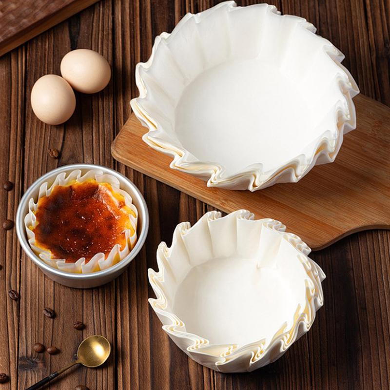 50 Stück gemischte Größe faltlose Cupcake-Förmchen 3,5-8 Zoll ölbeständige Backförmchen für Hochzeitsfeier Muffin-Kuchenform Papierverpackung