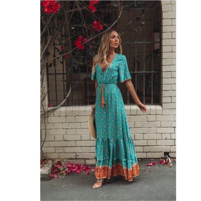 Women's Printed Dress Boho Long Dress