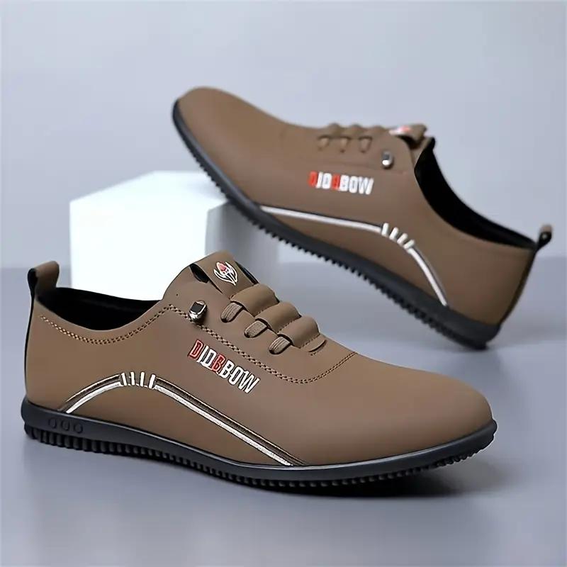 Pantofi sport casual pentru bărbați, de culoare uni, cu imprimeu cu litere, pantofi casual de afaceri
