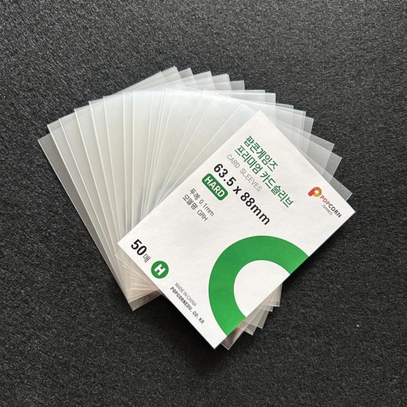 50Pcs Ultra Clear Korea Kpop Card Sleeves Acid Free Cpp Card Cover 3Inch Pocard Holographic Guard Film Album Popcorn Card