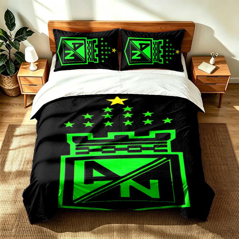 Atletico Nacional (14) 3pc set suitable for master bedrooms soft and comfortable an ideal gift for family and friends Includes one duvet cover and two