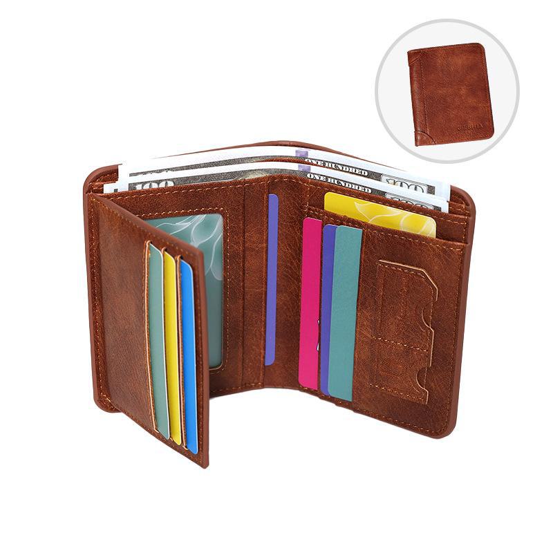 Men's Retro Business Multi-Card PU Slim Wallet