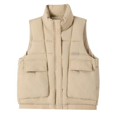 Down Cotton Vest Women's Korean Version Loose Autumn and Winter Vest New Large Size Vest Thickened Short Coat Tide