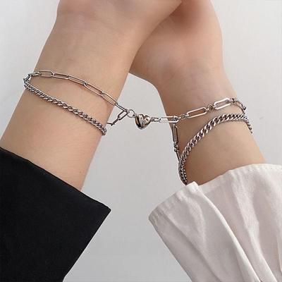 Magnetic Love Attraction Bracelet: Double-Layer Style for Couples, Unisex Fashion Accessory