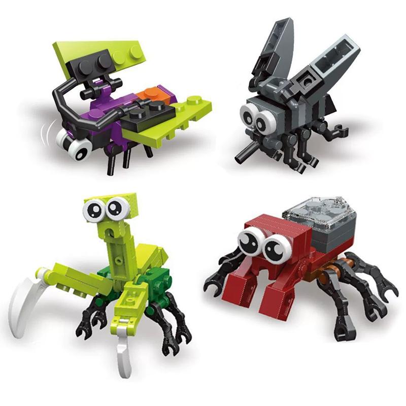 Insect Model Small Particle Building Blocks Spider Scorpion Animal Puzzle Assembly Education Toys for Children Kindergarten Gift