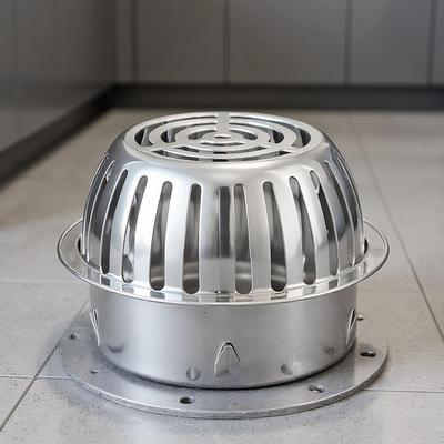 Kuppelabdeckung für Bodenablauf, Bodenablauf-Sieb, Kuppel-Haarfänger, Edelstahl-Abflussreiniger für Keller, Badezimmer, Hof, Garten, Balkon