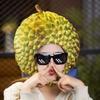 Funny Simulation Durian Hat Soft Cartoon Plush Hat Plush Headwear Durian Headgear  Costume Parties