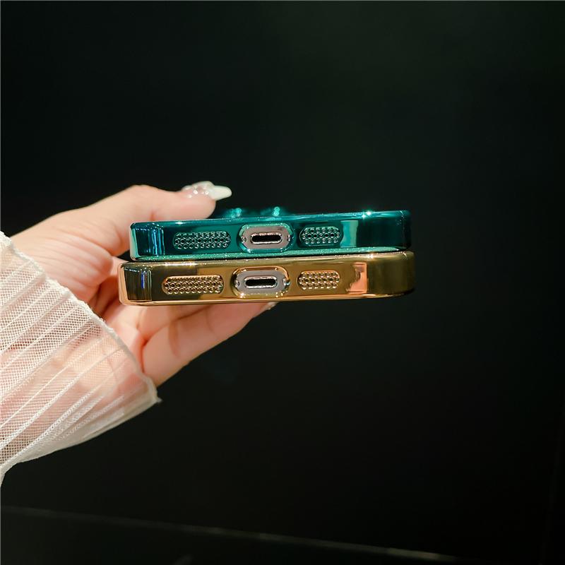 For iPhone 15 Pro Max Luxury Plating Frame Magsafe Magnetic Flash Phone Case For iPhone 11 12 13 14 16Plus Lens Protective Cover