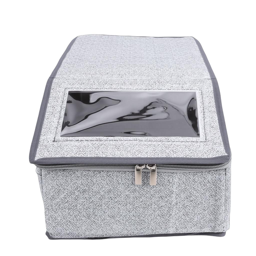 Hat Organizer for Baseball Caps Fabric Stackable Foldable Hat Storage Box Hold Up to 15 Caps with Zipper Clear Window