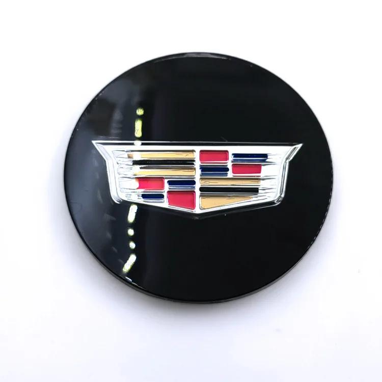 60/65MM Car Wheel Center Hub Emblem Sticker for Cadillac ATS CTS DTS STS SLS SLR XLR BLS Seville Escalade Tiburon CT6 Decoration