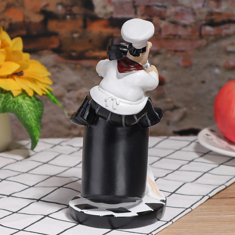 Chef Sculpture Series Exquisite Resin Crafts Home Decoration Art Sculptures for Kitchen, Dining Table,  and Hallway Decor