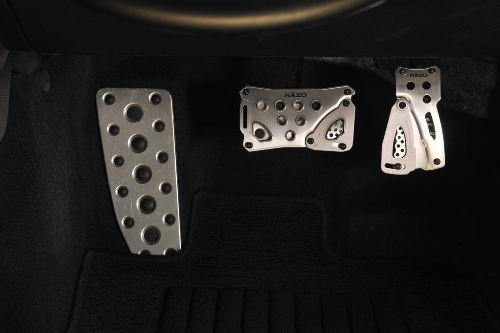 Carmate RAZO Competition Sport Accelerator Pedal RP81 S, Silver,