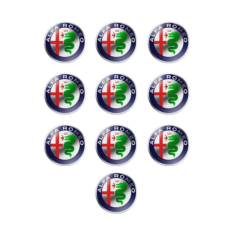 Car Stickers For Alfa Romeo 11mm 14mm Car Logo Remote Key Emblem Sticker Decoration Accessories For Alfa Romeo Giulia Stelvio Mi