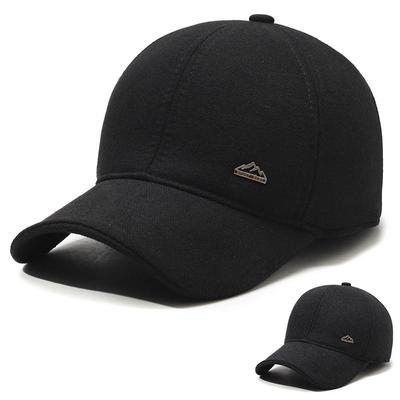 Herbst Winter Warme Baumwollmütze Herren Winddicht Kältefest Ohrenschutz Woll-Baseballkappe Outdoor-Sportmütze