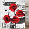 Beautiful Colorful Flower Floral Printed Shower Curtains Frabic Waterproof Polyester Decor Bath Curtain With Hooks 240X180Cm