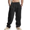 American Hot Sale Men's Loose Casual Linen Hip Hop Beach Sports Wide Leg Pants Men