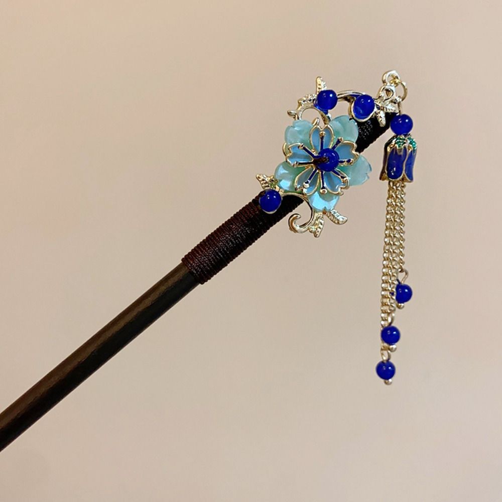 Wooden Hanfu Hair Chopsticks  Flower Hair Fork Elegant Chinese Style Hair Stick  Girls