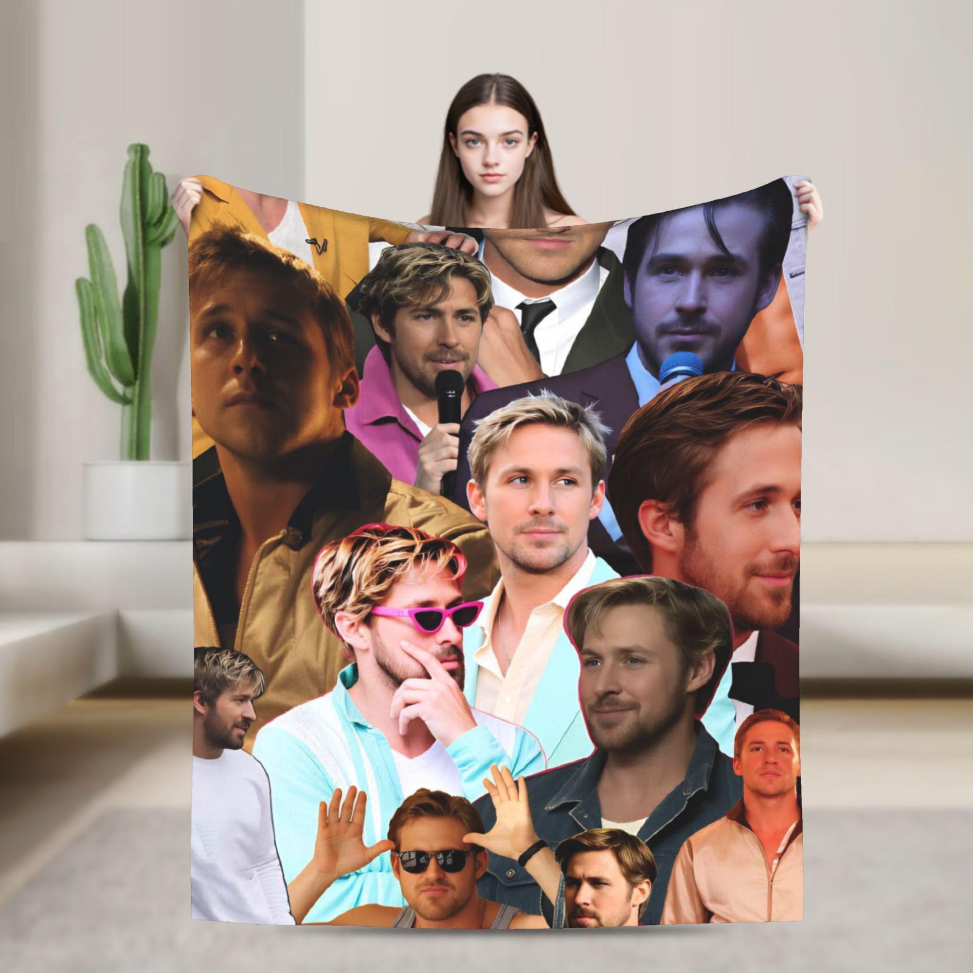 

Ryan Gosling Collage Flannel Blankets Adults Child Warm Soft Throw Blanket Winter Chair Bedspread Sofa Bed Cover 80x120cm