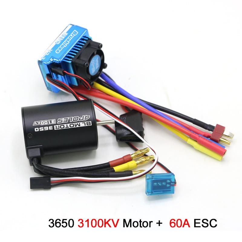 Waterproof 3650/3100KV / 3900KV / 4300KV / 5200KV Brushless Motor & 45A 60A 80A 120A ESC Combo Set for 1:10 RC Car RC Boat Part