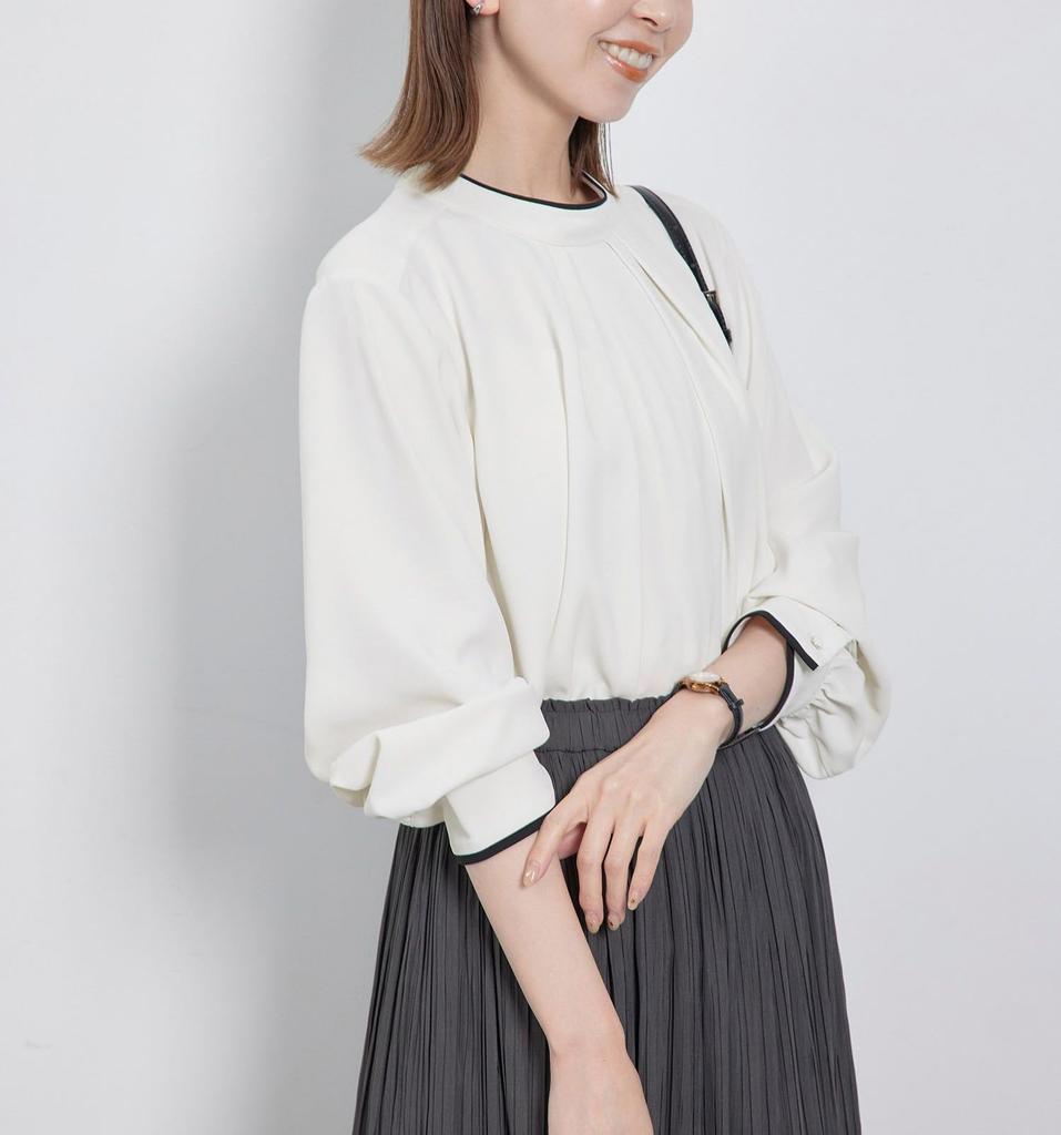 ROPE PICNIC Bowtie Women's Blouse, Off-White (15)