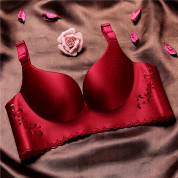 

Бесшовный цельный и бесшовный бюстгальтер на косточках, пуш-ап и регулируемый, тонкий и толстый, женское нижнее белье 36/80B вино красного