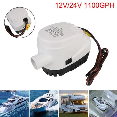 Otomatik Tekne Bilge Pompası Motor Deniz Uçağı Küçük Yat Tekne Volt Dalgıç Su Elektrikli Pompa Otomatik Sigortalı 1100GPH Dış Mekan DC 12V/24V