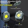 COB Pocket Lamps Keychain Flashlight USB Rechargeable 6 Modes Super Bright Mini Portable Work Light with Magnet Outdoor Camping