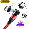 540Degrees Rotating Magnetic Cable Micro USB Type C Phone Cable For iPhone13 12 11 Pro XS Max Samsung Xiaomi USB Cord Wire Cable