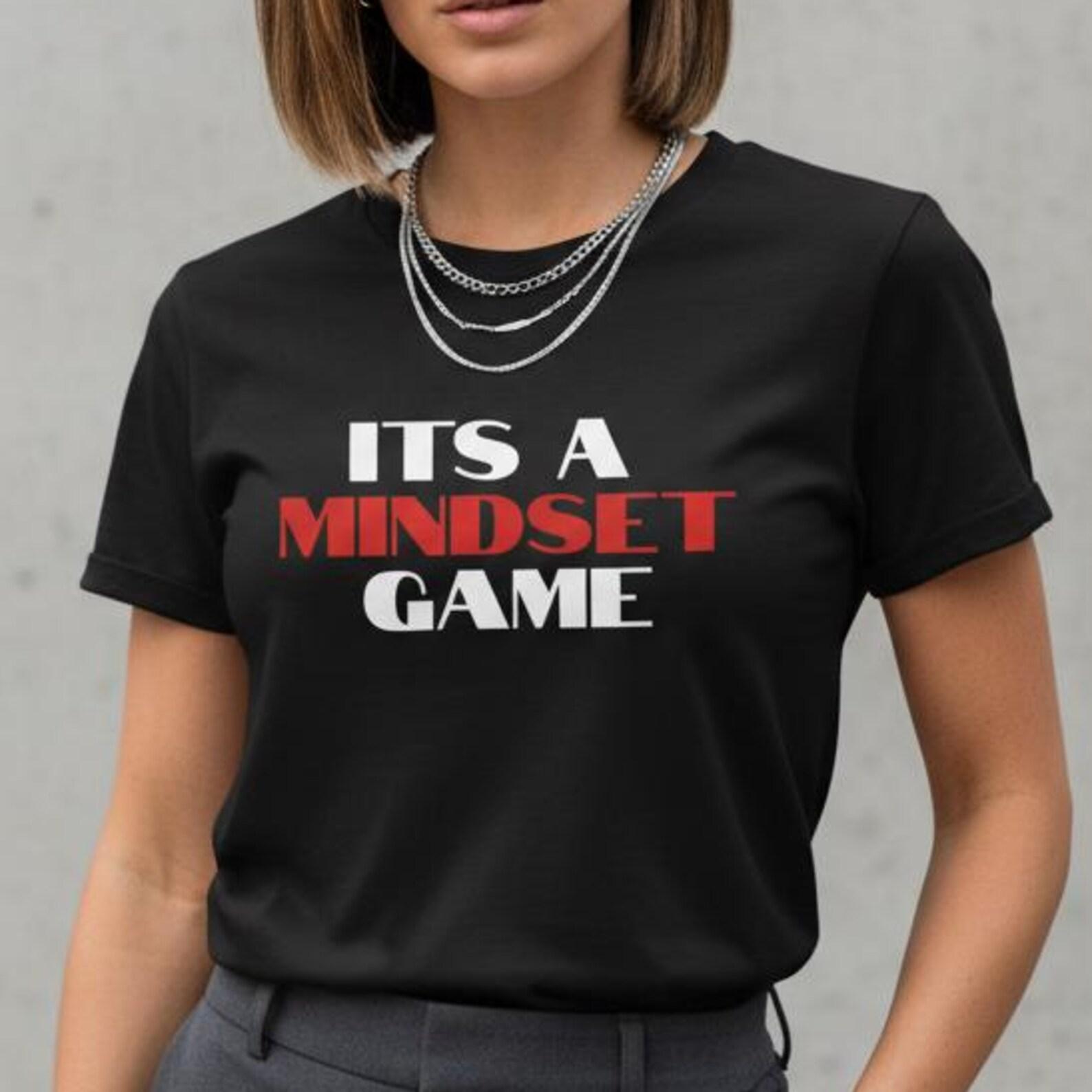 Mindset Game Unisex Cotton T-shirt - Motivational Tee in 4 Colors - Size S-5XL S