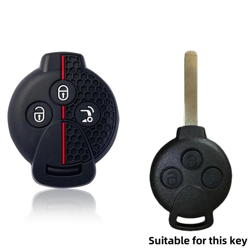 

Car Silicone Remote Key Case Fob Shell Cover For Smart Fortwo City Coupe Cabrio Crossblade Roadster K Forfour 2007 -