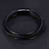 Punk Stainless Steel Multilayer Bracelets Genuine Leather Bracelet & Bangles For Men Jewelry Black Color Fashion Gift BB1002
