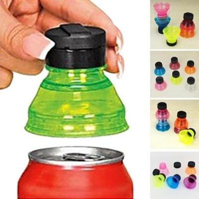 6 Stück Soda-Sparer-Aufsätze Wiederverwendbare Flaschendeckel Getränkeverschlüsse Öffner Kunststoff-Schraubverschluss