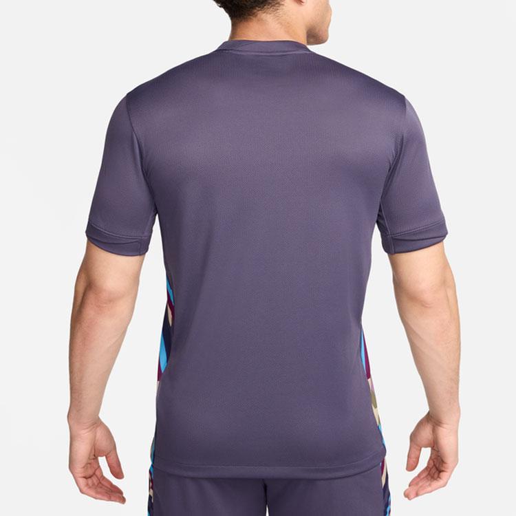 Nike Dri-FIT Quick-Dry Short-Sleeve England Football Jersey 2024/25 Men Tops Black-Purple Sesame-Brown FJ4272-573