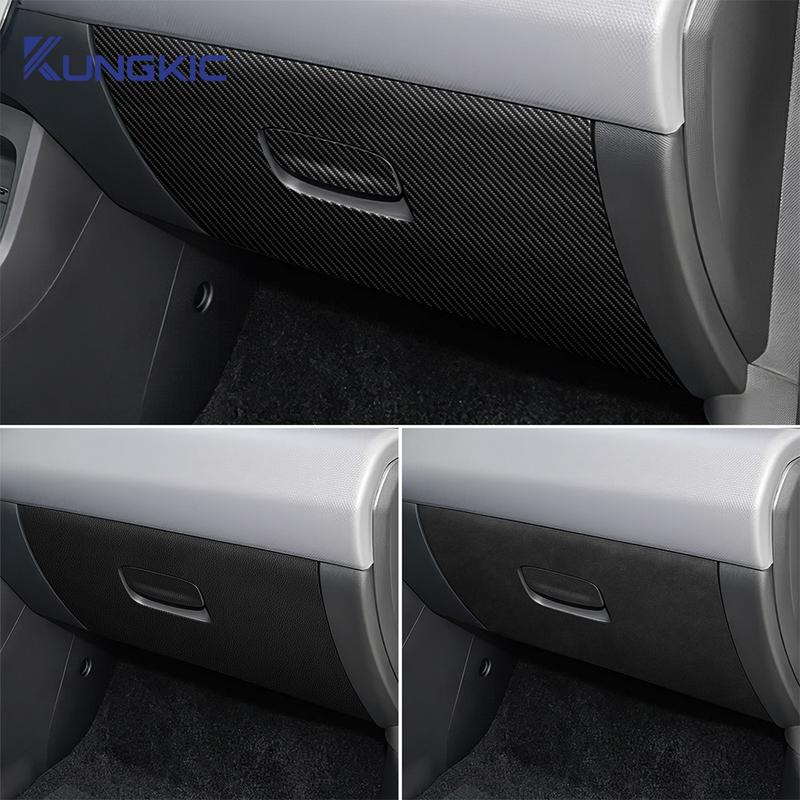 Glove Box Anti Kick Pad For Leapmotor T03 -2026 LHD Carbon Fiber Leather Grain Suede Texture Car Interior Protective Sticker