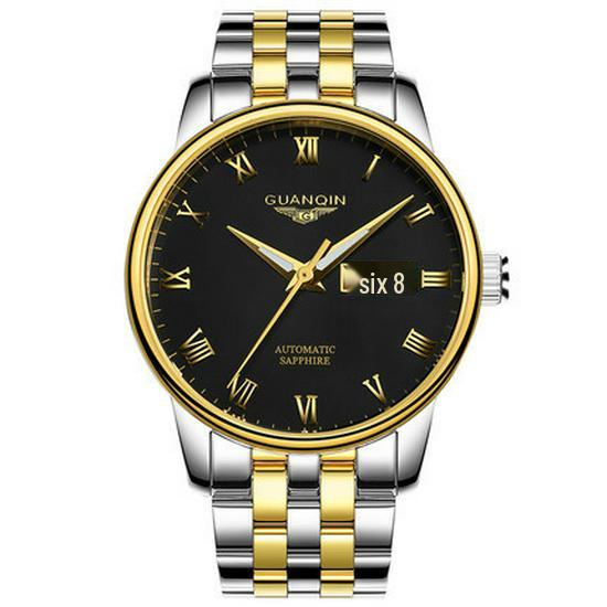 Montre Mécanique Suisse Haut de Gamme pour Homme avec Bracelet en Acier, Double Date, Conception Étanche - Nouveau Style Business Authentique