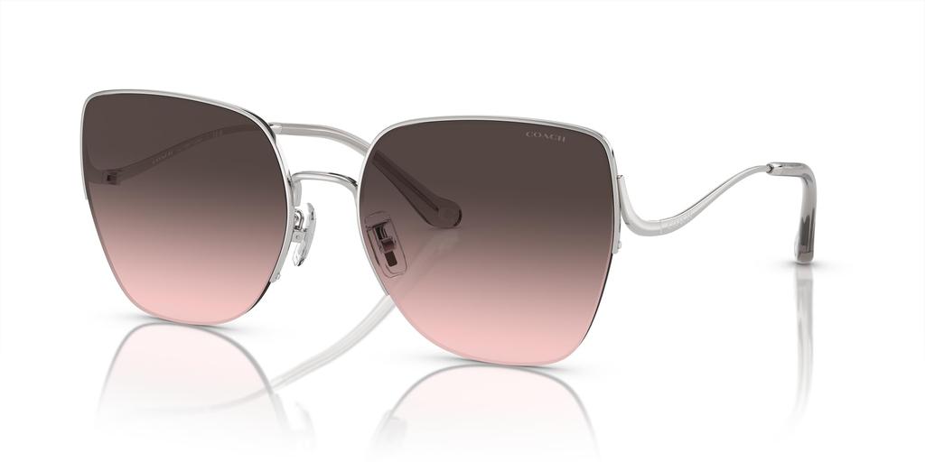 Coach Sunglasses HC7156D CL904 SHINY SILVER 60 Women's