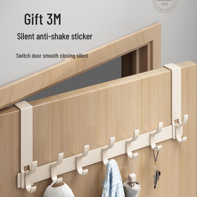 Over-the-Door Coat Rack & Shelf Combo - No-Drill Hanger for Bedroom & Doorway