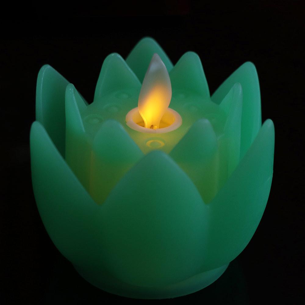 Colorful Lotus Lamp Creative Tea Lights Home Decor Electronic Candle Lamp  Xmas Birthday