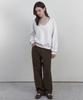 WEDNESDAYOASISFORWOMEN Deep V-Neck Sweatshirt_Ivory(Wb6Tp49)