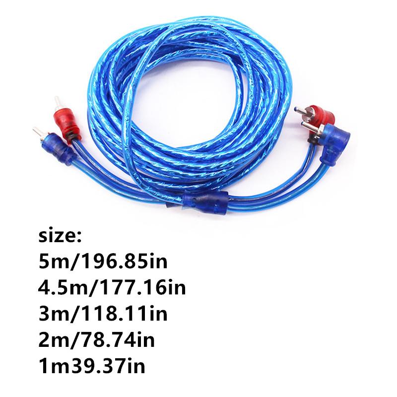 Automotive Pure Copper Audio Amplifier Cable 1/2/3/4.5/5M Car Audio System Modification Subwoofer Amplifier Wire Signal Cable